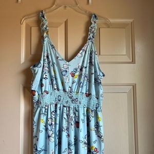 Patterned jumpsuit - size XL. Great stretch! Very comfortable.
